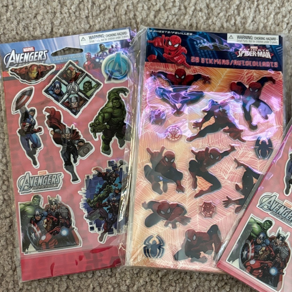 Marvel Sticker Trio Pack - Red, Purple, Blue Accents NWT - Picture 2 of 4